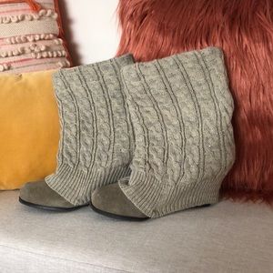 Steve Madden sweater boots